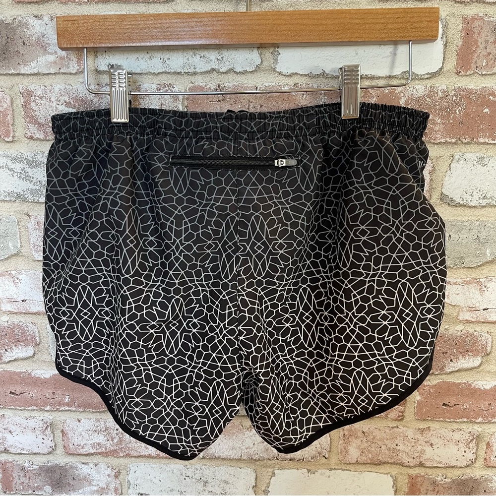 Nike Dri-fit Athletic Running Shorts Black White | Zip Pocket | Women’s … - Picture 2 of 13